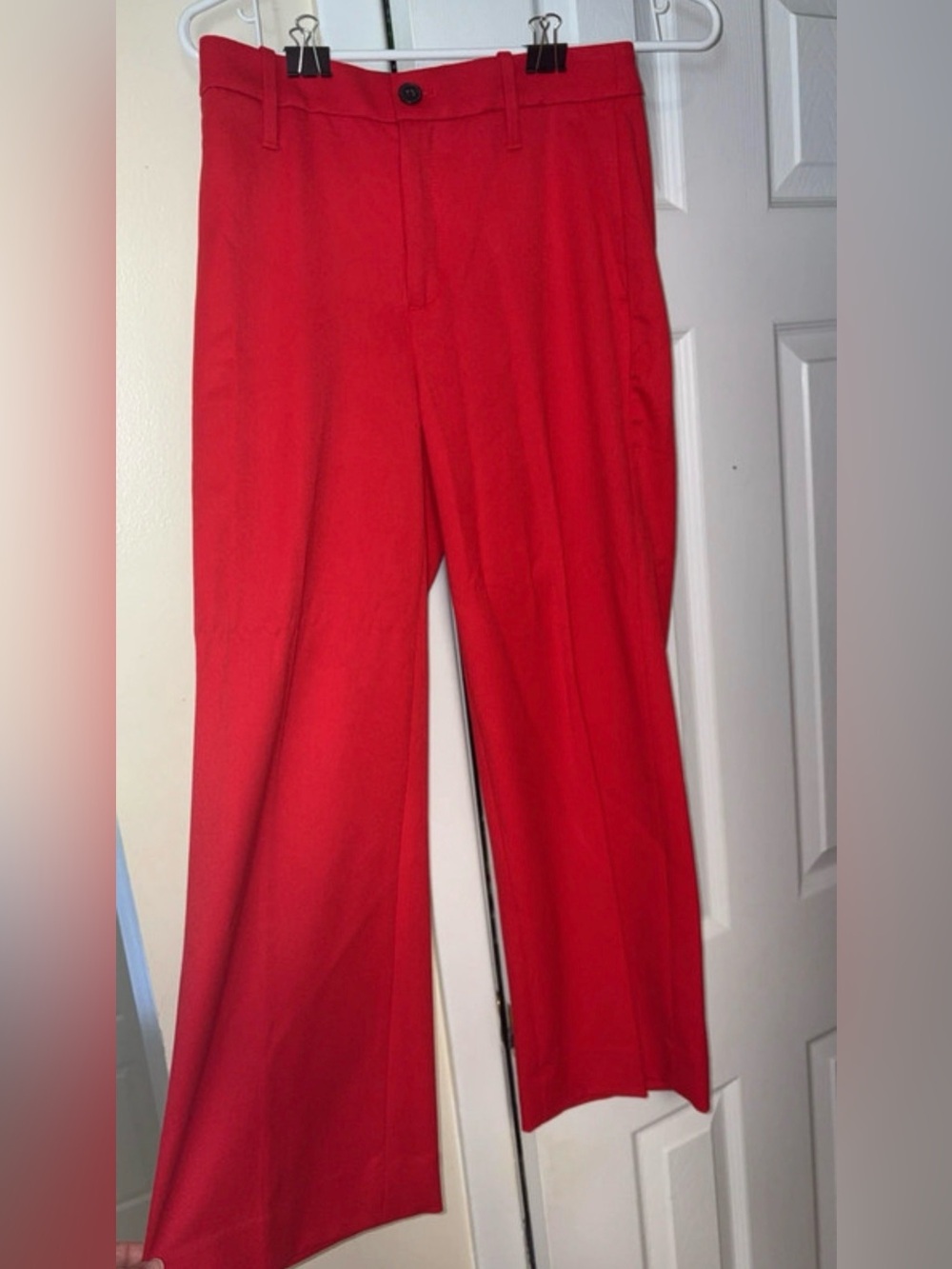 Banana Republic Vibrant Red Wide-Leg Trousers